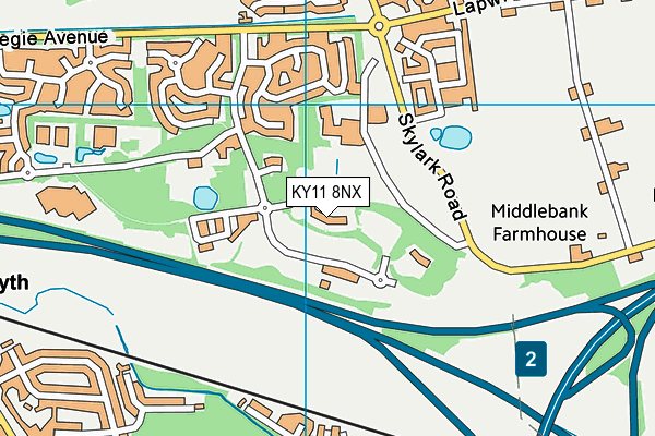 KY11 8NX map - OS VectorMap District (Ordnance Survey)