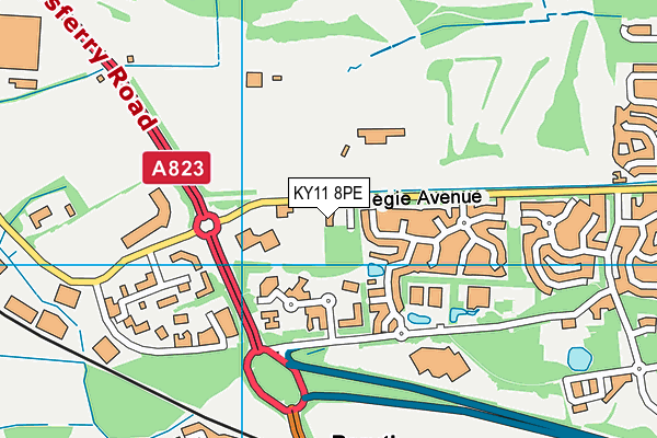 KY11 8PE map - OS VectorMap District (Ordnance Survey)