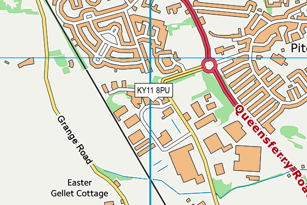 KY11 8PU map - OS VectorMap District (Ordnance Survey)