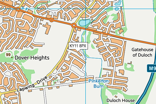 KY11 8PX map - OS VectorMap District (Ordnance Survey)