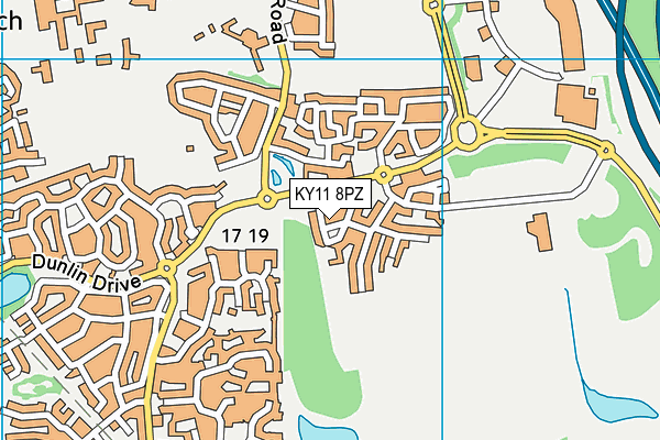KY11 8PZ map - OS VectorMap District (Ordnance Survey)