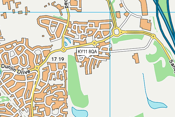 KY11 8QA map - OS VectorMap District (Ordnance Survey)