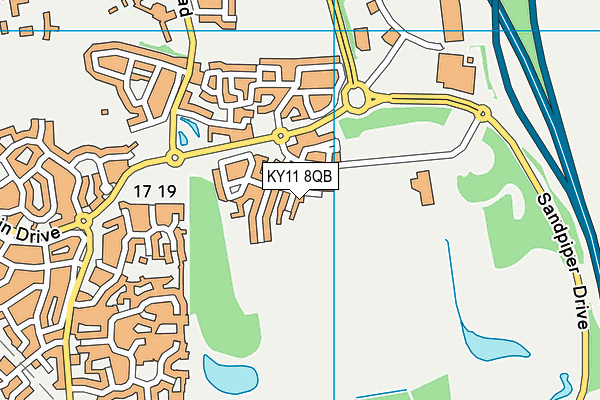 KY11 8QB map - OS VectorMap District (Ordnance Survey)