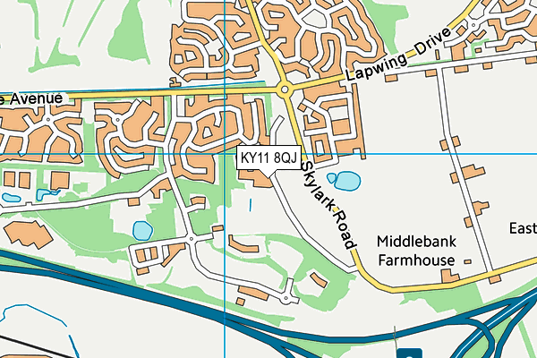 KY11 8QJ map - OS VectorMap District (Ordnance Survey)