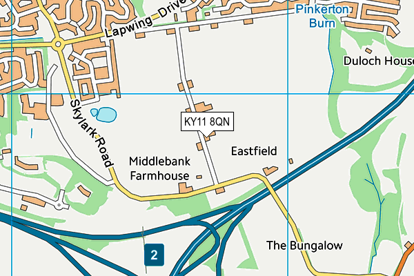 KY11 8QN map - OS VectorMap District (Ordnance Survey)