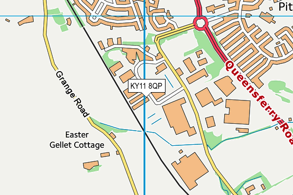 KY11 8QP map - OS VectorMap District (Ordnance Survey)