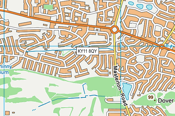 KY11 8QY map - OS VectorMap District (Ordnance Survey)