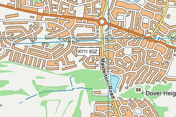 KY11 8QZ map - OS VectorMap District (Ordnance Survey)