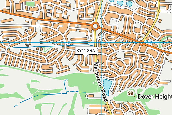 KY11 8RA map - OS VectorMap District (Ordnance Survey)