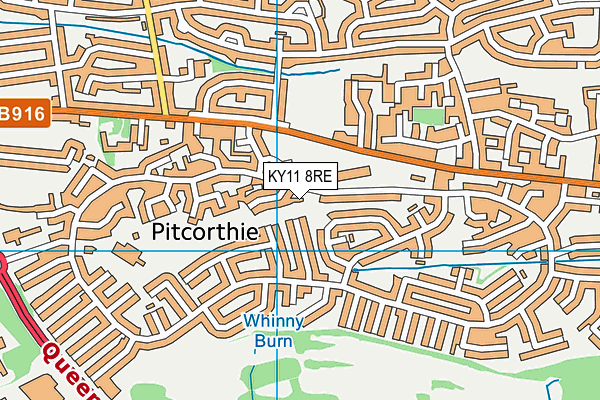 KY11 8RE map - OS VectorMap District (Ordnance Survey)