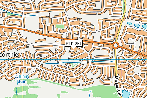 KY11 8RJ map - OS VectorMap District (Ordnance Survey)