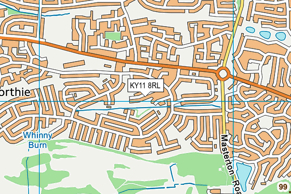 KY11 8RL map - OS VectorMap District (Ordnance Survey)