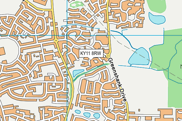 KY11 8RW map - OS VectorMap District (Ordnance Survey)