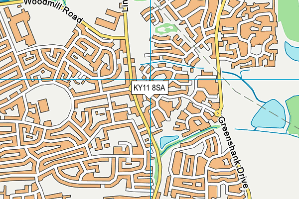 KY11 8SA map - OS VectorMap District (Ordnance Survey)