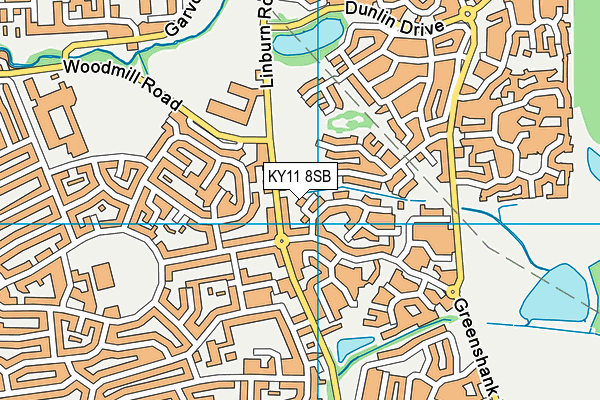 KY11 8SB map - OS VectorMap District (Ordnance Survey)