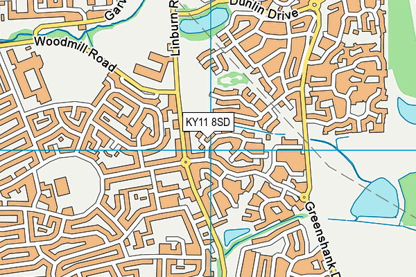 KY11 8SD map - OS VectorMap District (Ordnance Survey)