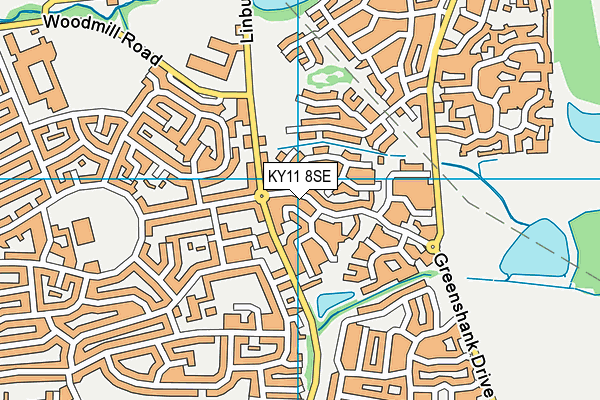 KY11 8SE map - OS VectorMap District (Ordnance Survey)