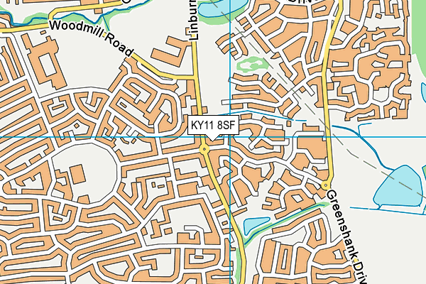 KY11 8SF map - OS VectorMap District (Ordnance Survey)