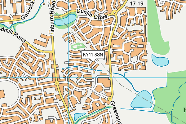 KY11 8SN map - OS VectorMap District (Ordnance Survey)