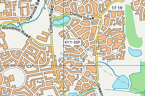 KY11 8SP map - OS VectorMap District (Ordnance Survey)