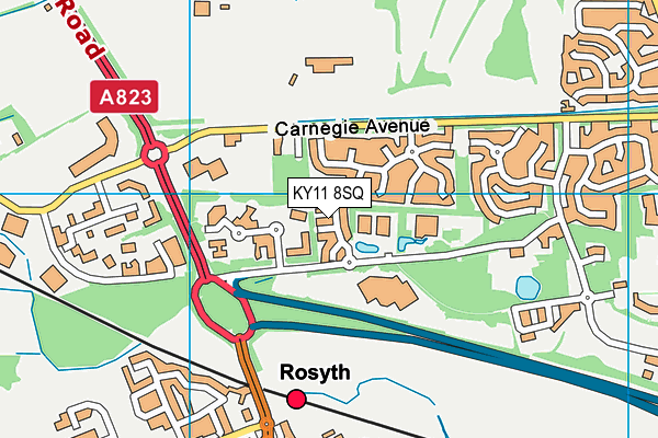KY11 8SQ map - OS VectorMap District (Ordnance Survey)