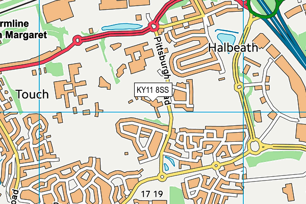 KY11 8SS map - OS VectorMap District (Ordnance Survey)