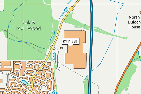 KY11 8ST map - OS VectorMap District (Ordnance Survey)