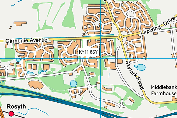 KY11 8SY map - OS VectorMap District (Ordnance Survey)