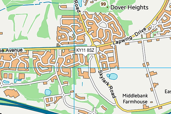 KY11 8SZ map - OS VectorMap District (Ordnance Survey)