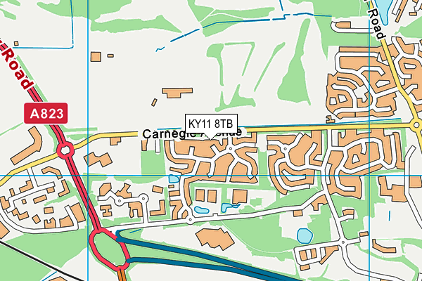 KY11 8TB map - OS VectorMap District (Ordnance Survey)
