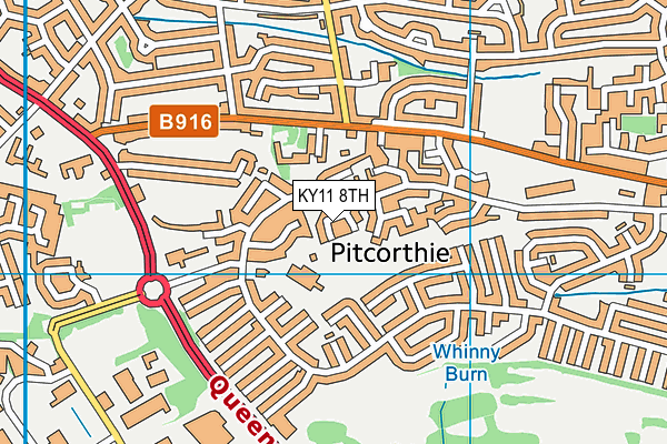 KY11 8TH map - OS VectorMap District (Ordnance Survey)