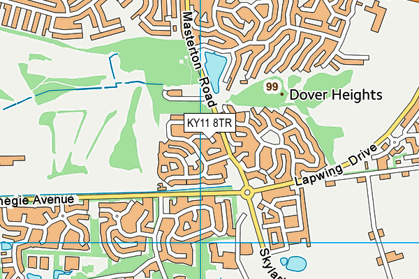 KY11 8TR map - OS VectorMap District (Ordnance Survey)
