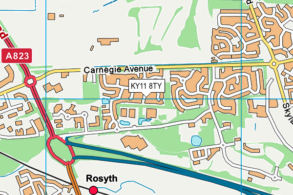 KY11 8TY map - OS VectorMap District (Ordnance Survey)