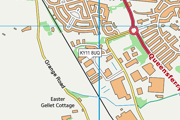 KY11 8UQ map - OS VectorMap District (Ordnance Survey)