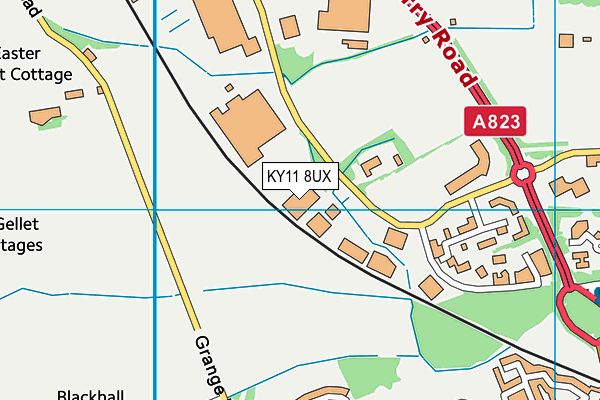 KY11 8UX map - OS VectorMap District (Ordnance Survey)