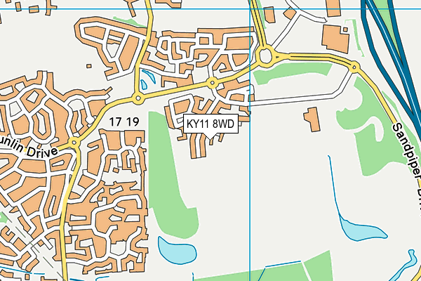 KY11 8WD map - OS VectorMap District (Ordnance Survey)