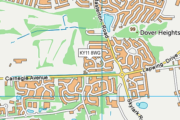 KY11 8WG map - OS VectorMap District (Ordnance Survey)