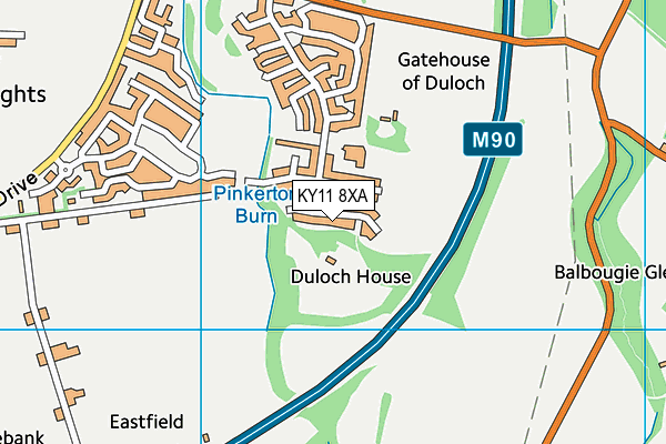 KY11 8XA map - OS VectorMap District (Ordnance Survey)