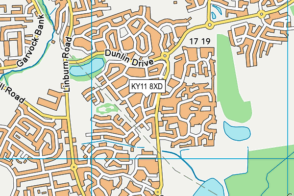 KY11 8XD map - OS VectorMap District (Ordnance Survey)