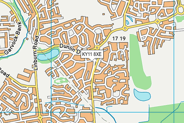 KY11 8XE map - OS VectorMap District (Ordnance Survey)