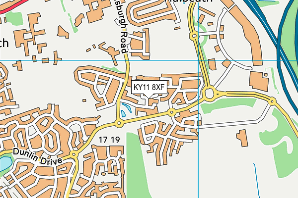 KY11 8XF map - OS VectorMap District (Ordnance Survey)