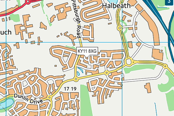 KY11 8XG map - OS VectorMap District (Ordnance Survey)