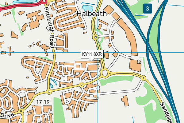 KY11 8XR map - OS VectorMap District (Ordnance Survey)