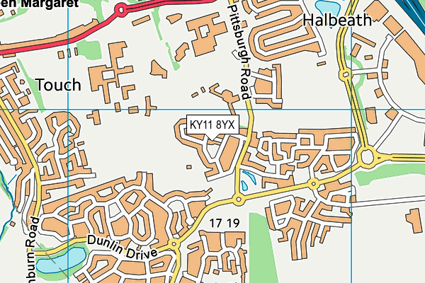 KY11 8YX map - OS VectorMap District (Ordnance Survey)