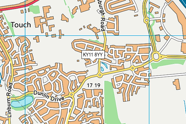 KY11 8YY map - OS VectorMap District (Ordnance Survey)