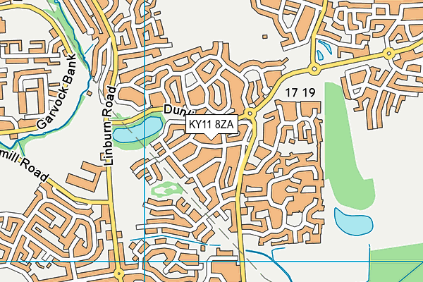 KY11 8ZA map - OS VectorMap District (Ordnance Survey)