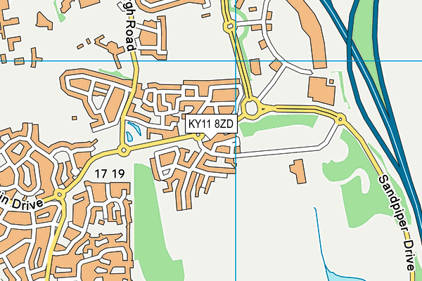 KY11 8ZD map - OS VectorMap District (Ordnance Survey)