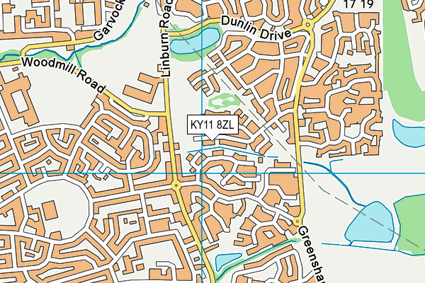 KY11 8ZL map - OS VectorMap District (Ordnance Survey)