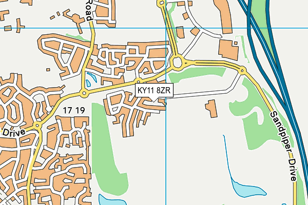 KY11 8ZR map - OS VectorMap District (Ordnance Survey)