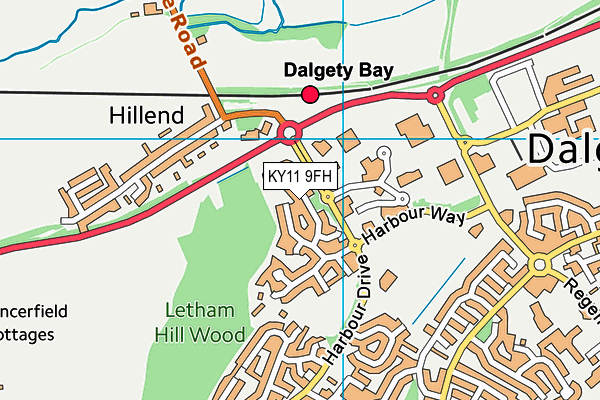 KY11 9FH map - OS VectorMap District (Ordnance Survey)